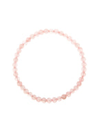 Colored Pink Jade Stone Stretch Bracelet B1593-4MM - view 2