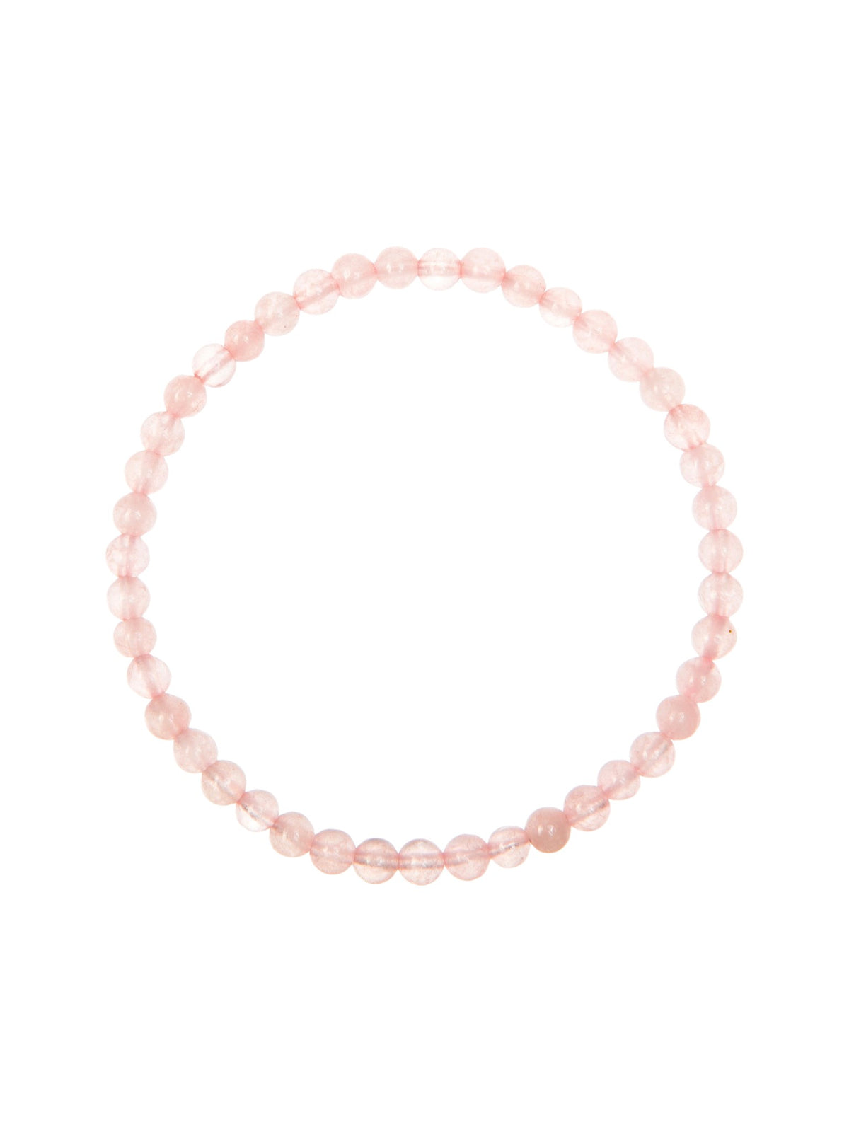Colored Pink Jade Stone Stretch Bracelet B1593-4MM - view 2