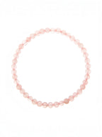 Colored Pink Jade Stone Stretch Bracelet B1593-12MM - view 4