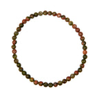 Unakite Stone Stretch Bracelet B1594-Unakite - 4MM