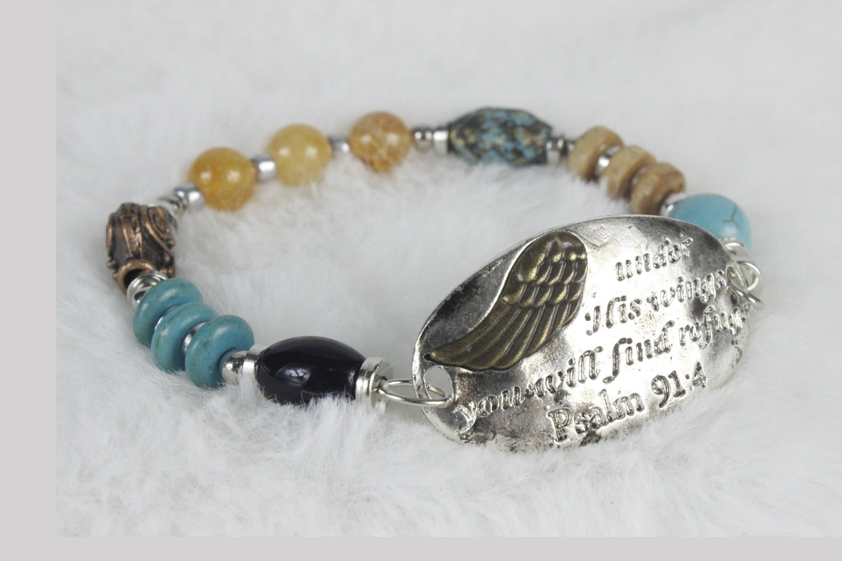 Turquoise and Gemstone Crystal Bracelets B1654