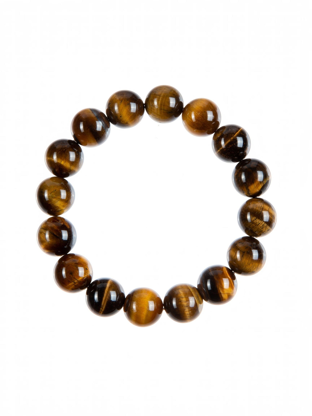 Tiger Eye Stone Stretch Bracelet B1727-6MM - view 4