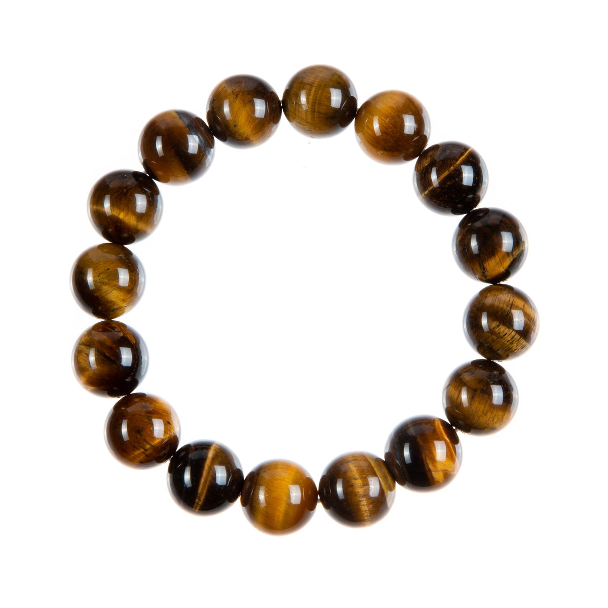 Tiger Eye Stone Stretch Bracelet B1727-4MM - view 5