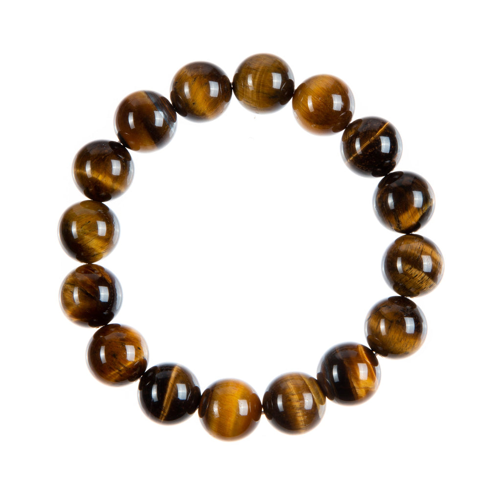 Tiger Eye Stone Stretch Bracelet B1727-8MM - view 5
