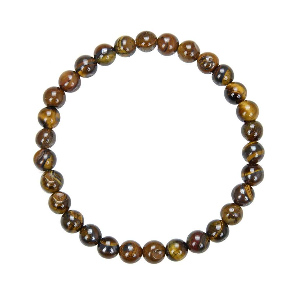 Tiger Eye Stone Stretch Bracelet B1727-10MM - view 3