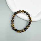 Tiger Eye Stone Stretch Bracelet B1727-10MM - view 7