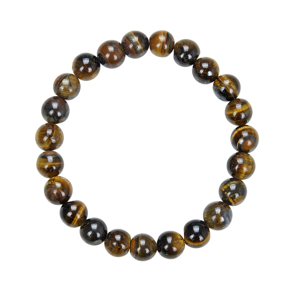 Tiger Eye Stone Stretch Bracelet B1727-10MM - view 2