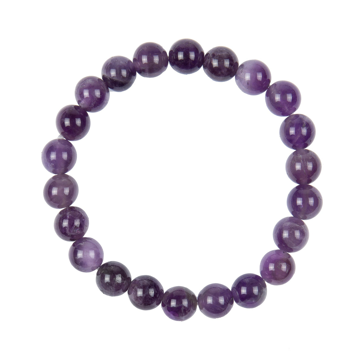 Amethyst Stone Stretch Bracelet B1728-Amethyst - 8MM