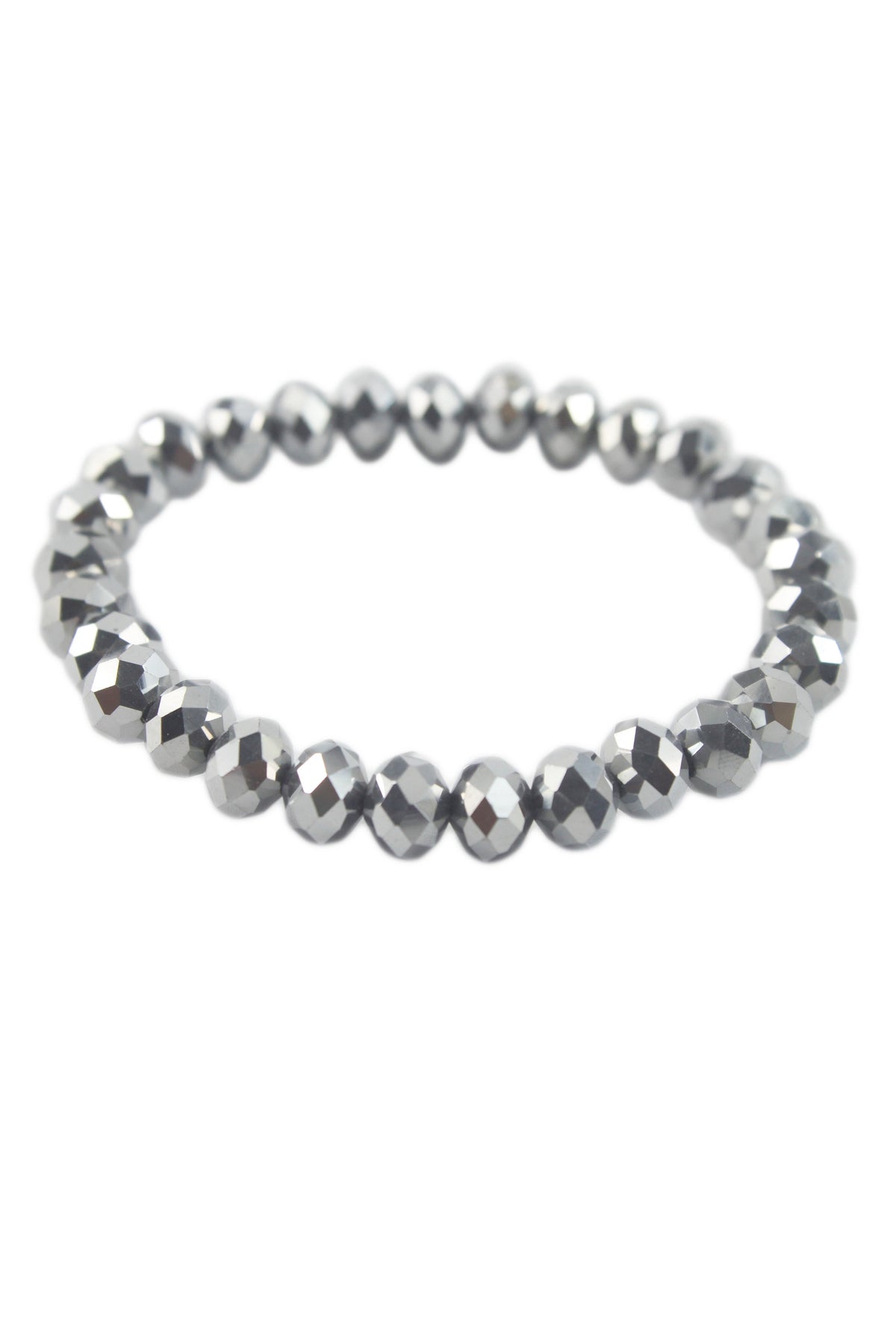 Fashion Crystal Beaded Faceted Bracelets B1781-Silver