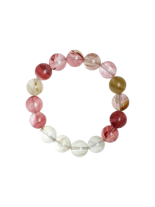 Cherry Quartz Stone Stretch Bracelet B1872-Cherry-Quartz - 12MM
