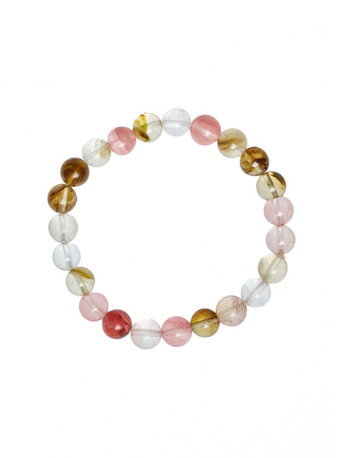 Cherry Quartz Stone Stretch Bracelet B1872-Cherry-Quartz - 8MM