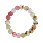 Cherry Quartz Matte Stone Stretch Bracelet B1872-8MM - view 3