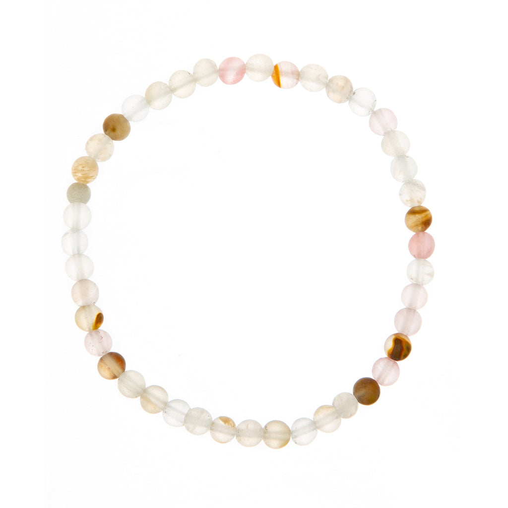 Cherry Quartz Matte Stone Stretch Bracelet B1872-8MM - view 5
