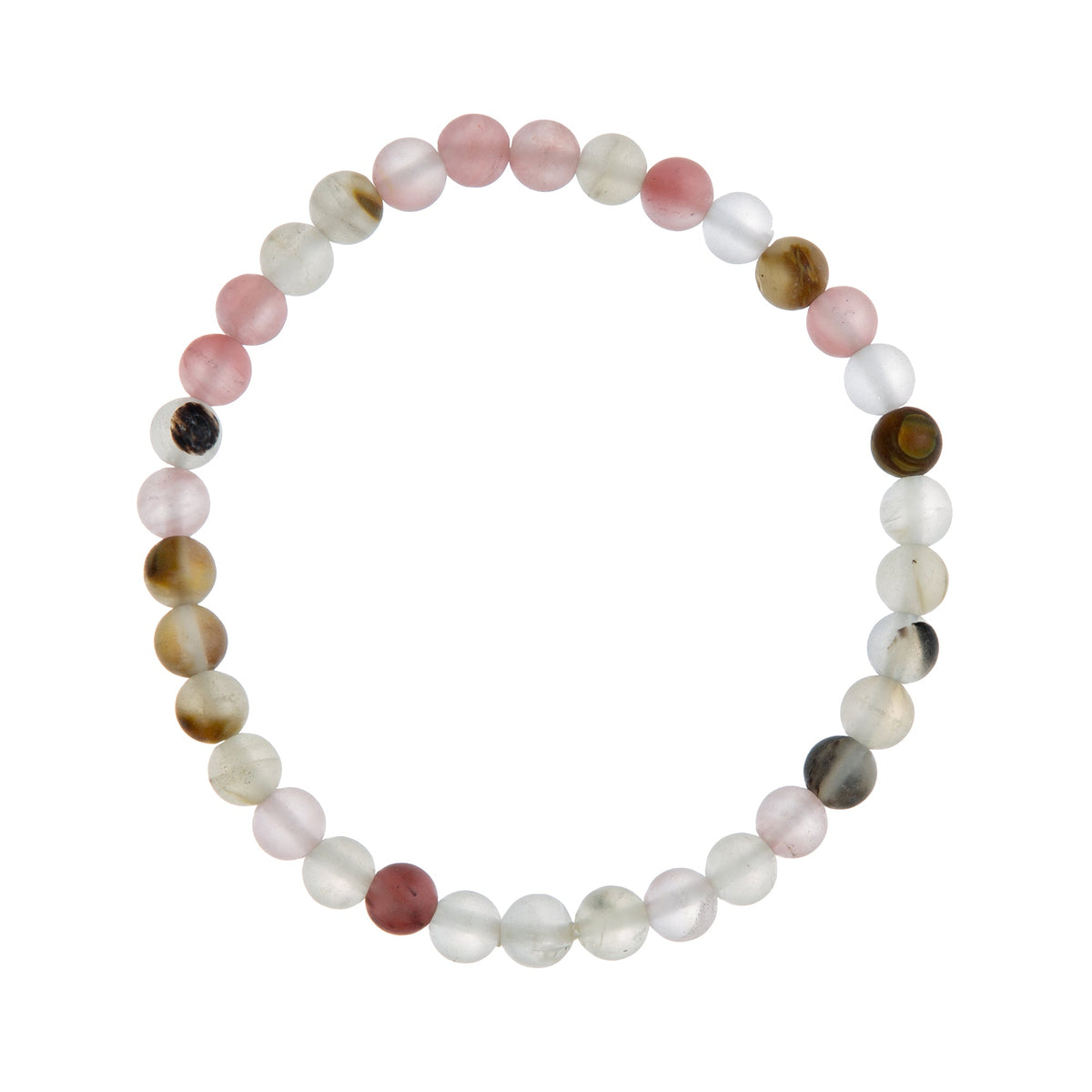 Cherry Quartz Matte Stone Stretch Bracelet B1872-8MM - view 4