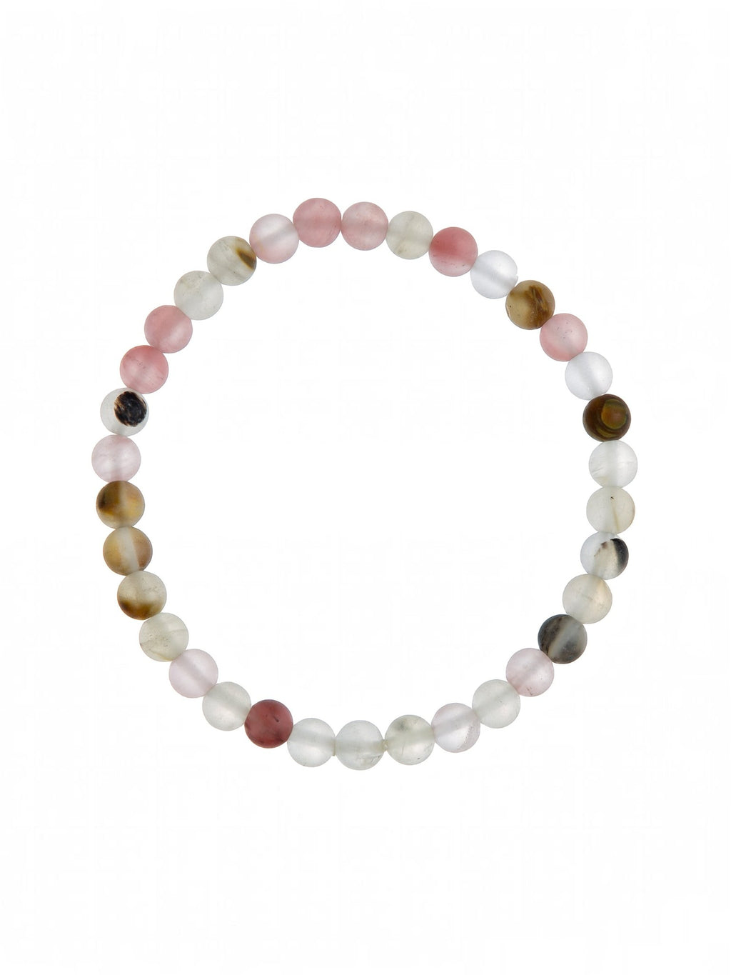 Cherry Quartz Matte Stone Stretch Bracelet B1872-6MM - view 2