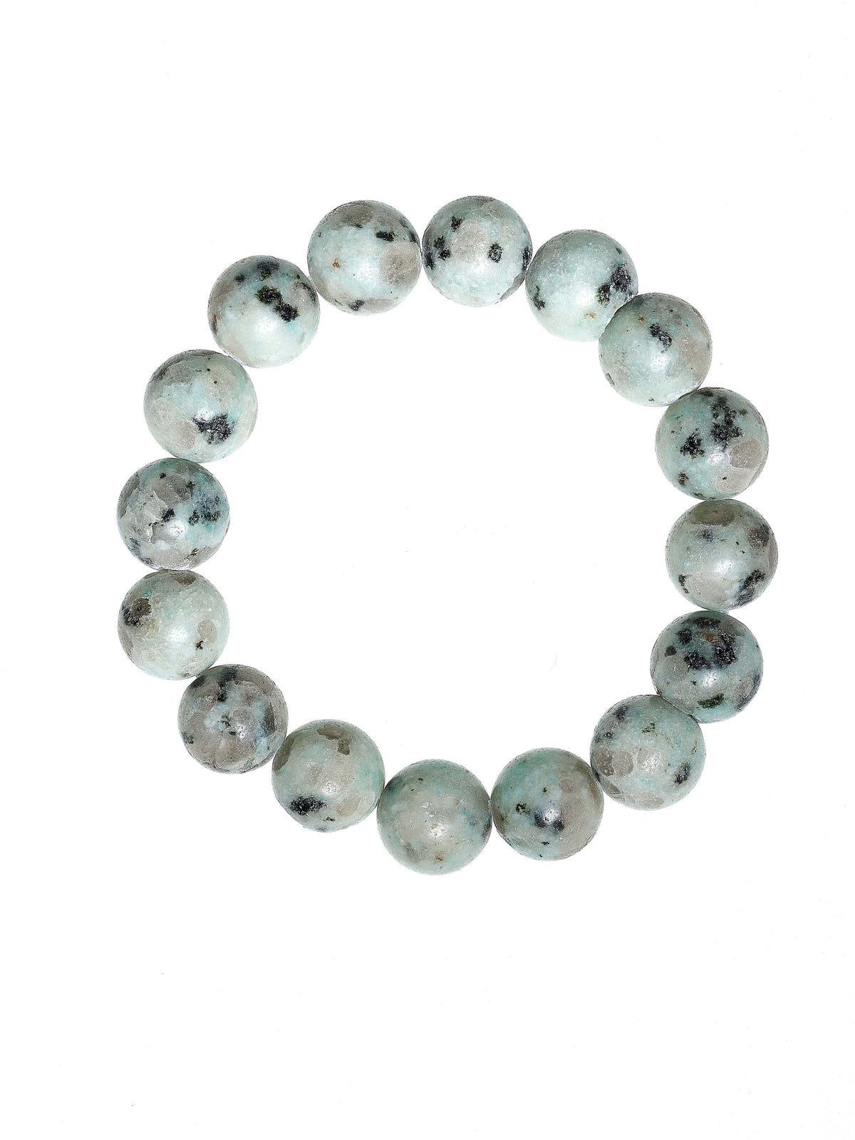 Kiwi Stone Stretch Bracelet B1873-Kiwi - 12MM