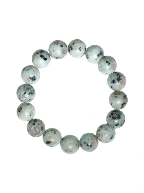 Kiwi Stone Stretch Bracelet B1873-Kiwi - 12MM