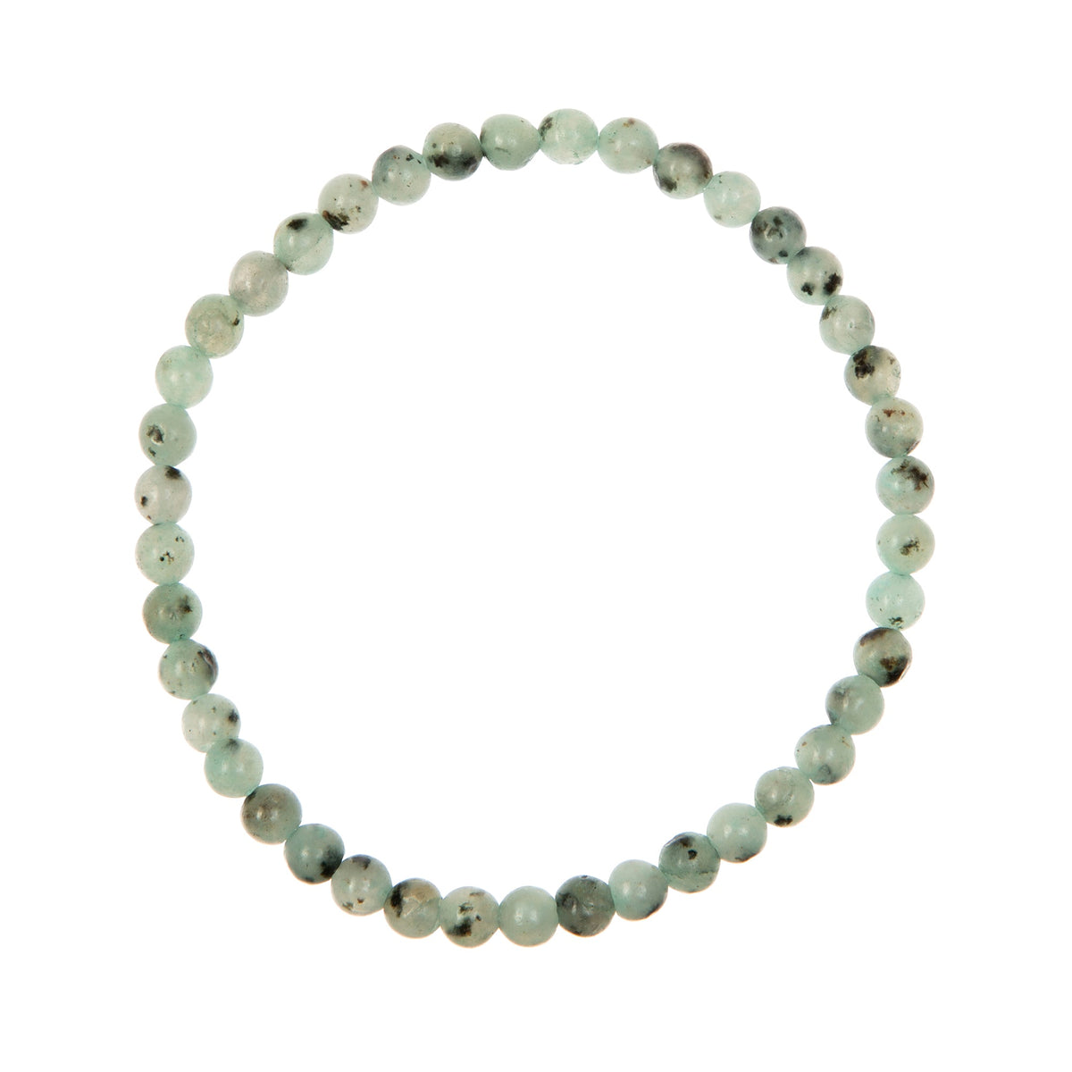 Kiwi Stone Stretch Bracelet B1873-Kiwi - 4MM
