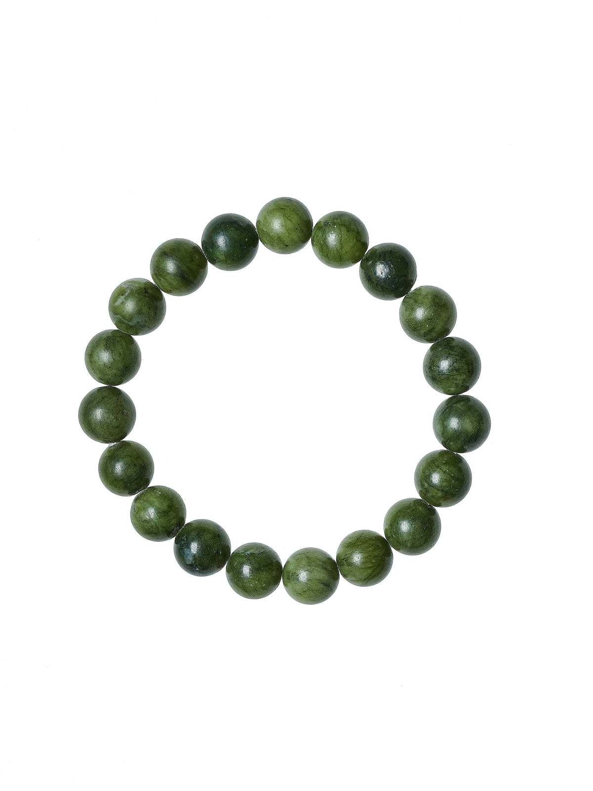Olive Jade Stone Stretch Bracelet B1874-Olive Jade