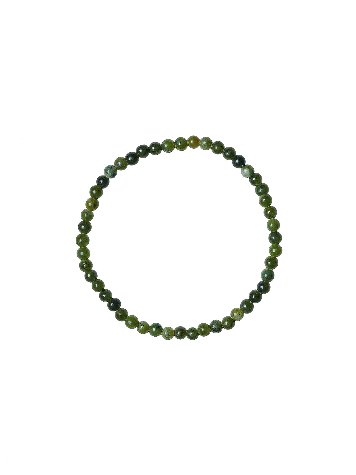 Olive Jade Stone Stretch Bracelet B1874-Olive Jade – view 2