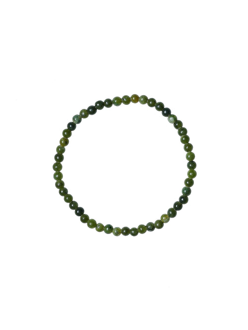 Olive Jade Stone Stretch Bracelet B1874-Olive Jade – view 2