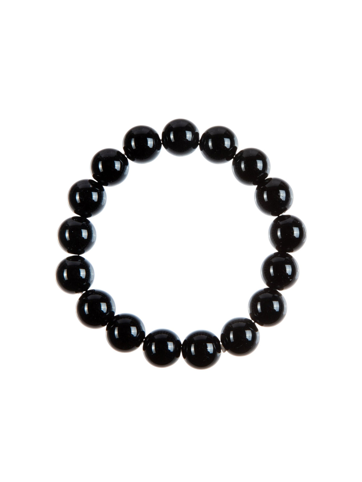 Black Onyx Stone Stretch Bracelet B1875-Black Onyx - 10MM