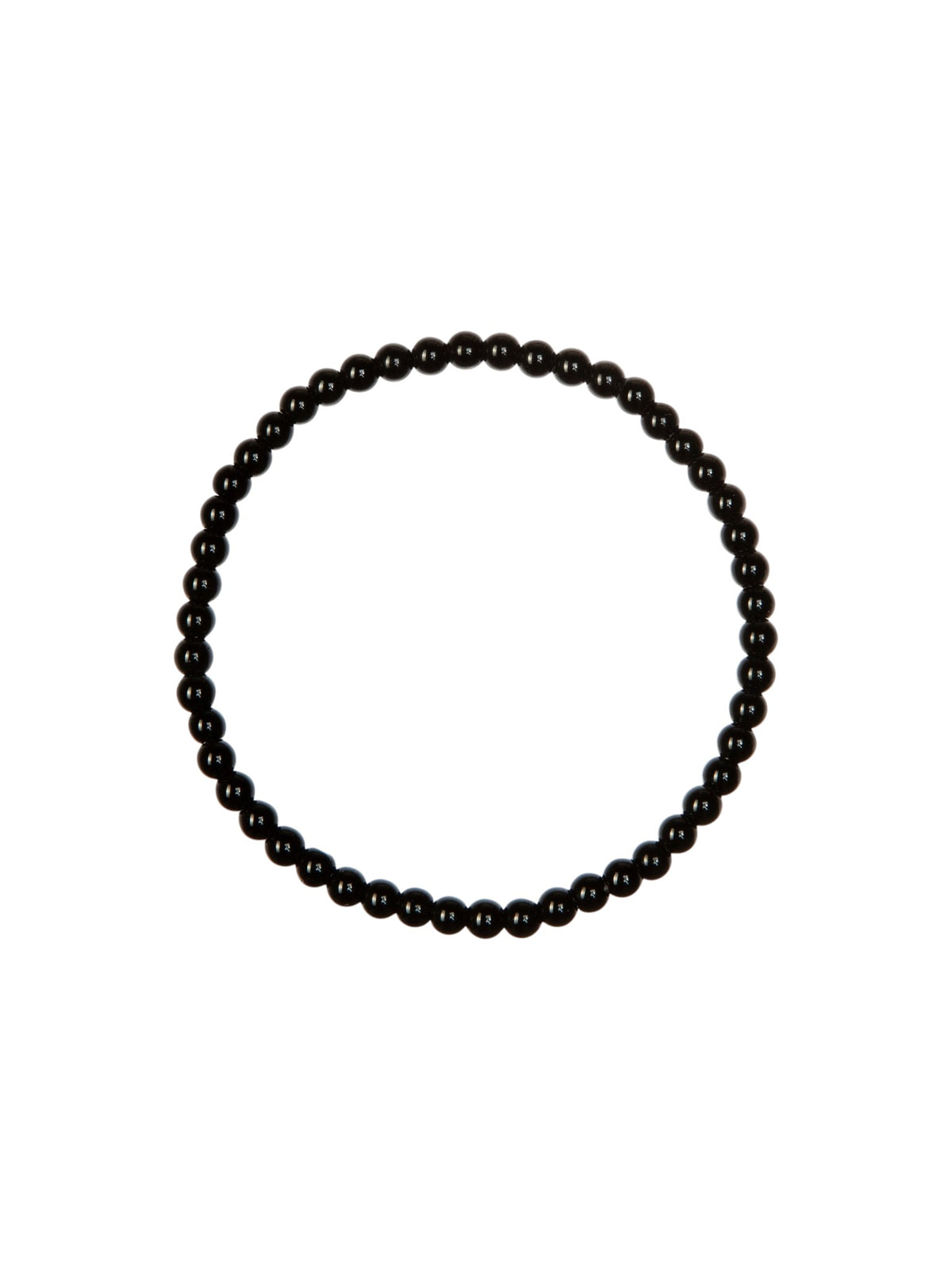 Black Onyx Stone Stretch Bracelet B1875-6MM - view 5
