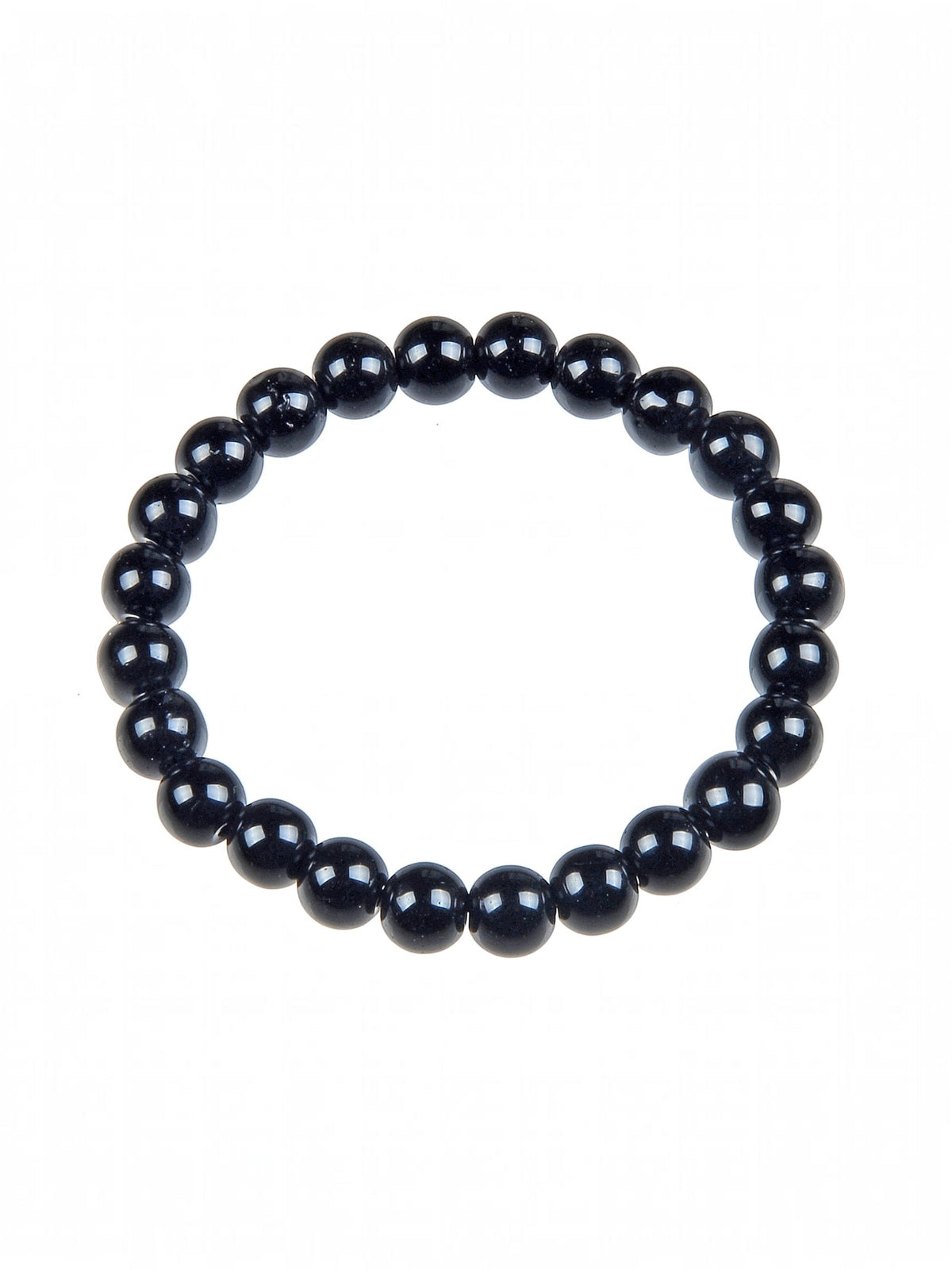 Black Onyx Stone Stretch Bracelet B1875-Black Onyx - 8MM