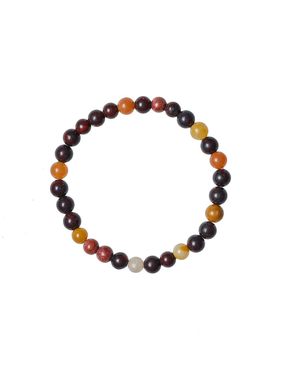 Muddy Jasper Stone Stretch Bracelet B1967-Muddy Jasper – view 3