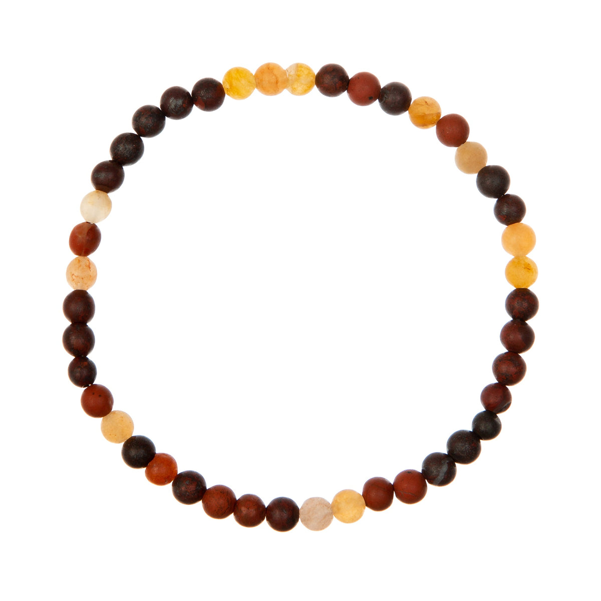 Muddy Jasper Stone Stretch Bracelet B1967-Muddy Jasper - 4MM
