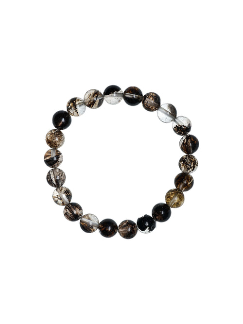 Watermelon Black Stretch Stone Bracelet B1970-Watermelon Black - 8MM