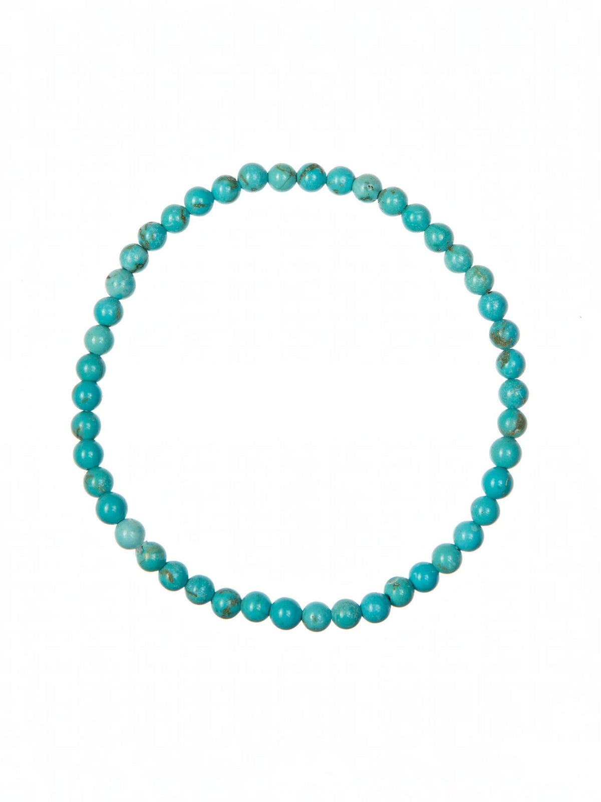 Crack Turquoise Stone Stretch Bracelet B1976-Crack Turquoise - 4MM
