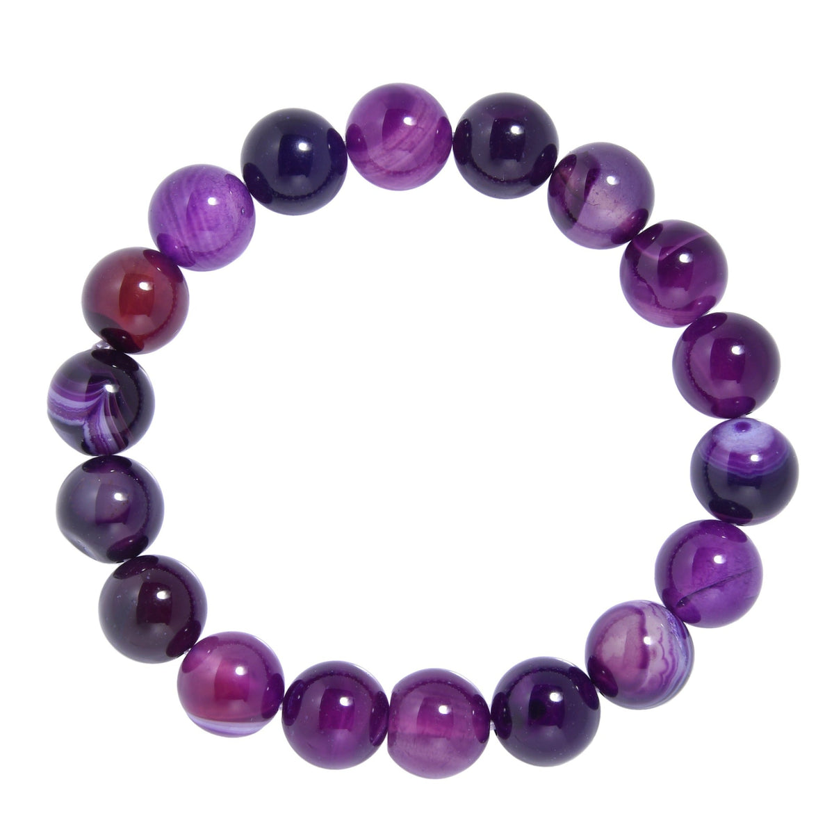 Purple Agate Bracelet B1978-Purple-Agate - 10MM