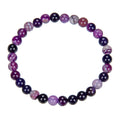 Purple Agate Bracelet B1978-Purple-Agate - 6MM