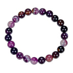 Purple Agate Bracelet B1978-8MM - view 2