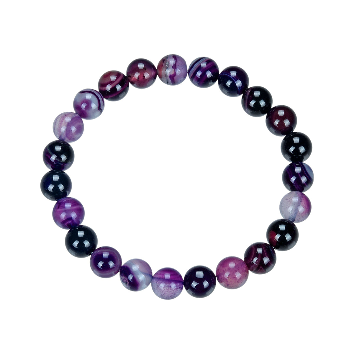 Purple Agate Bracelet B1978-Purple-Agate - 8MM