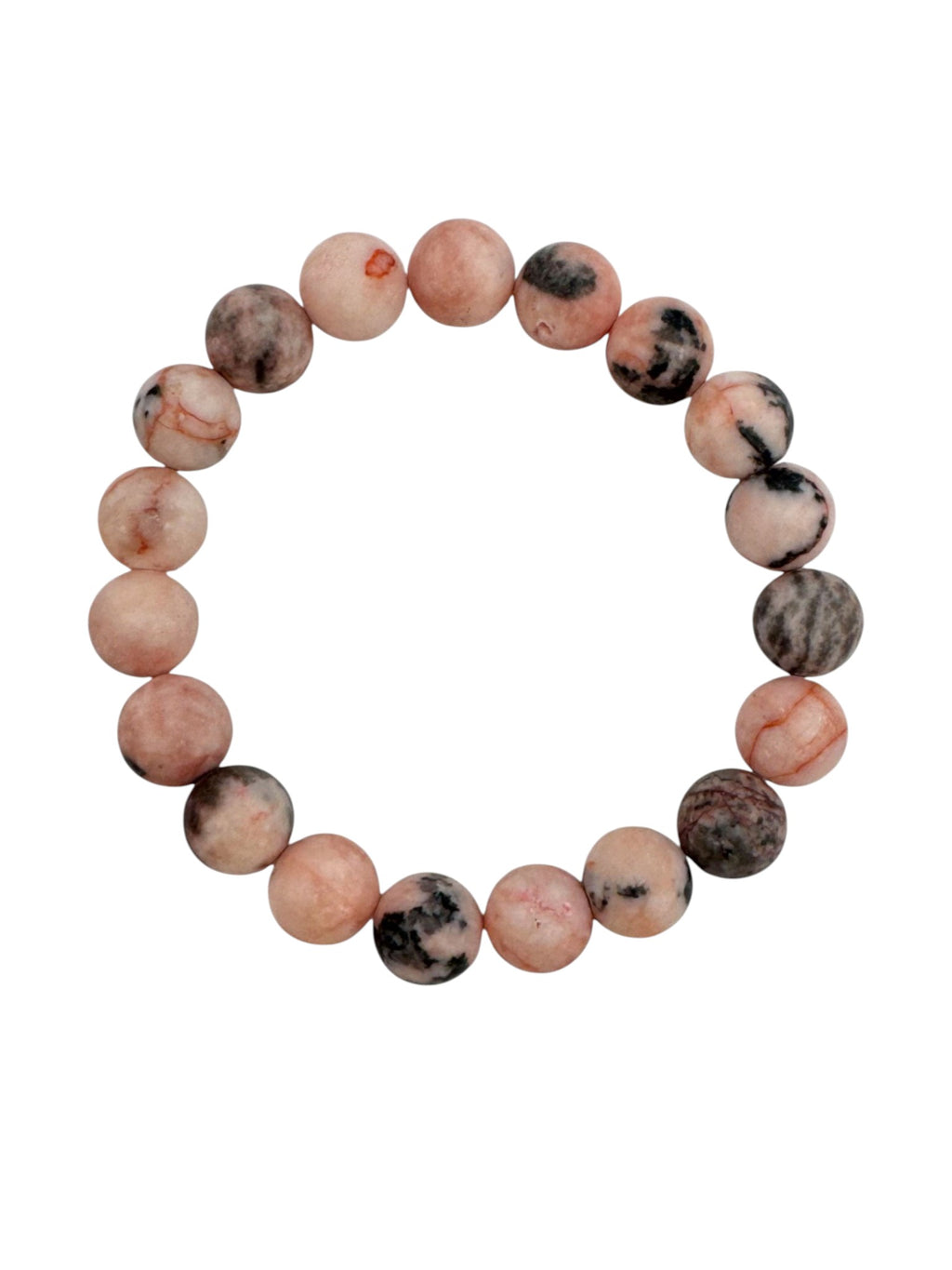 Colored Rhodonite Stone Stretch Bracelet B1979-10MM - view 2