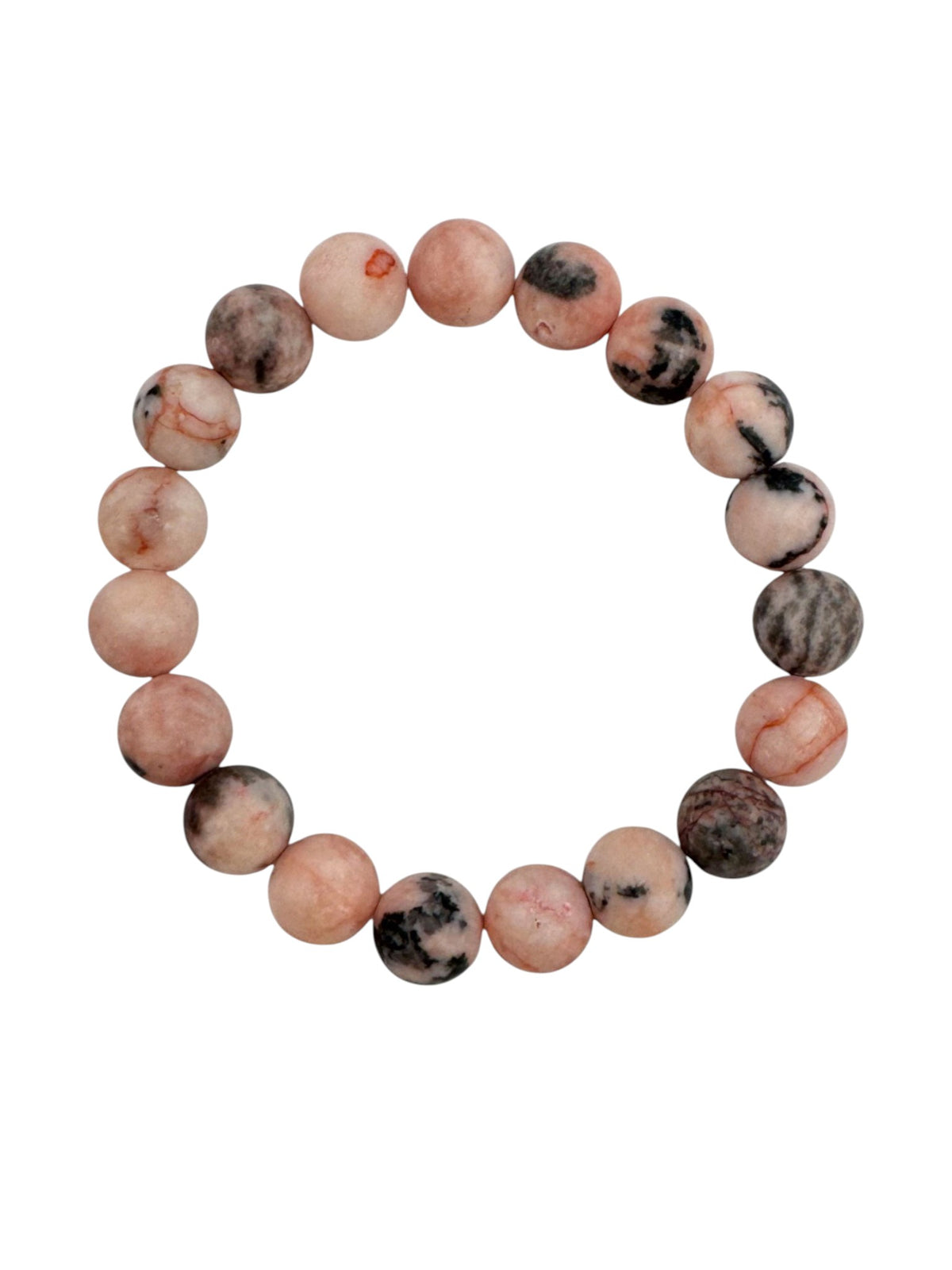 Colored Rhodonite Stone Stretch Bracelet B1979-10MM - view 2