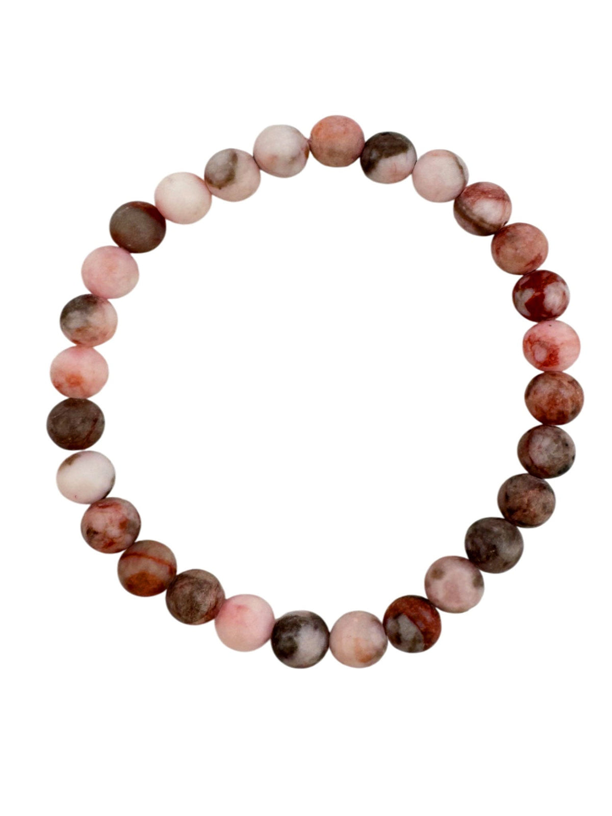 Colored Rhodonite Stone Stretch Bracelet B1979-Colored Rhodonite – view 8