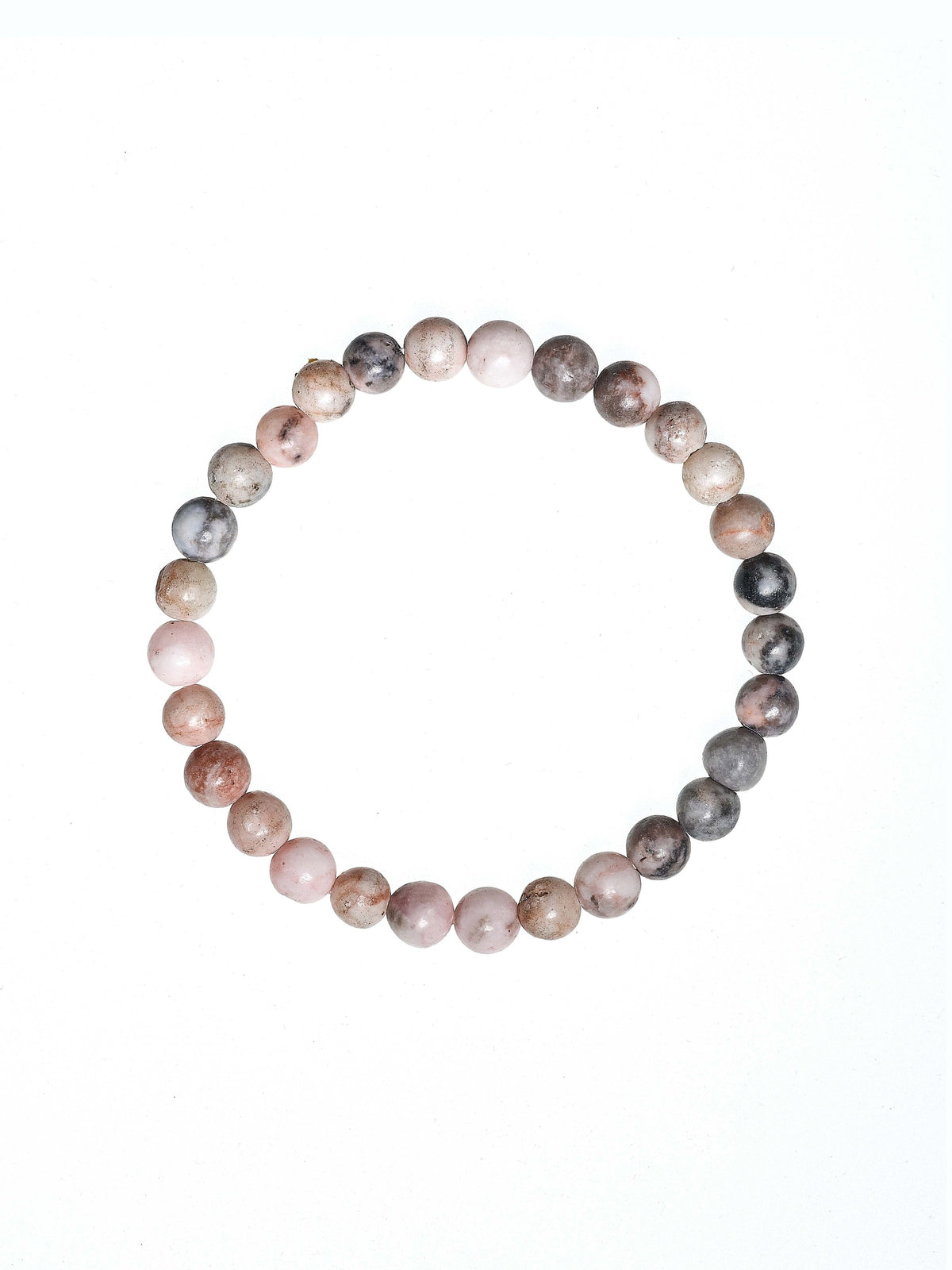 Colored Rhodonite Stone Stretch Bracelet B1979-Colored Rhodonite – view 6