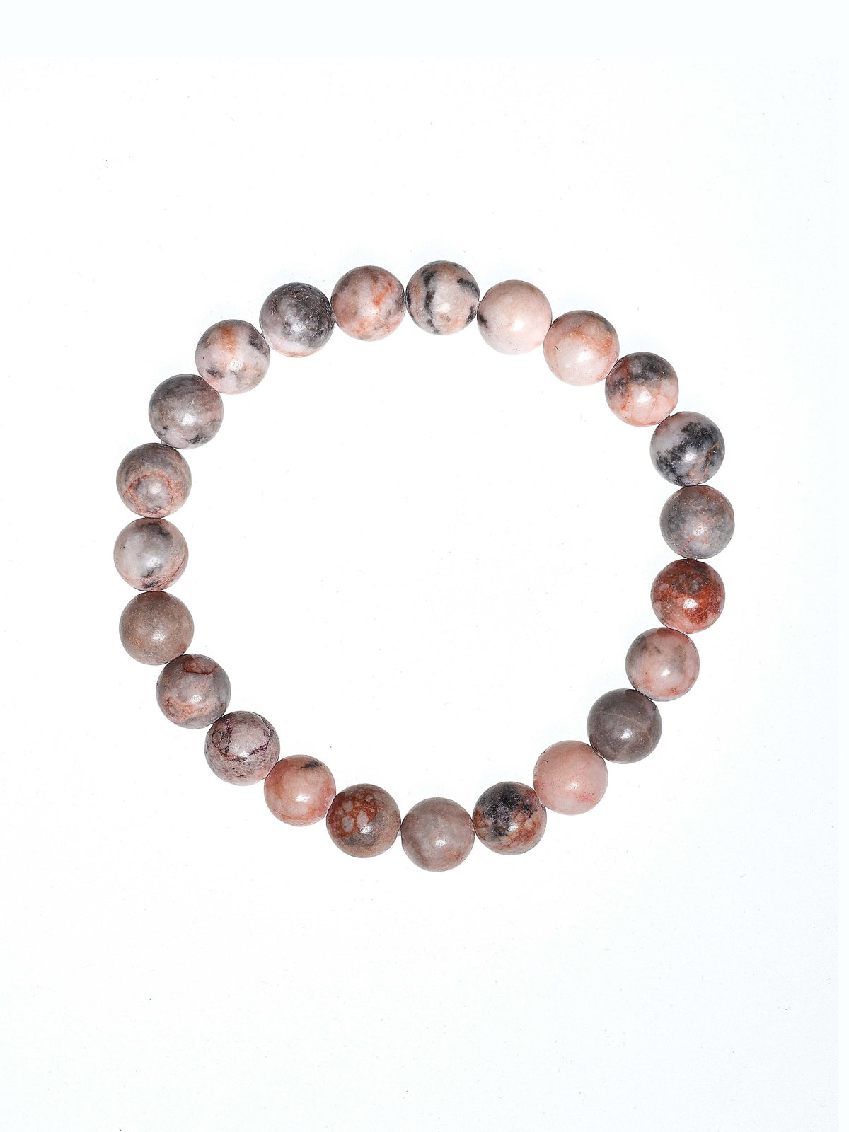 Colored Rhodonite Stone Stretch Bracelet B1979-Colored Rhodonite - 8MM