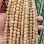 Golden Jade Stone Stretch Bracelet B1993-4MM - view 10