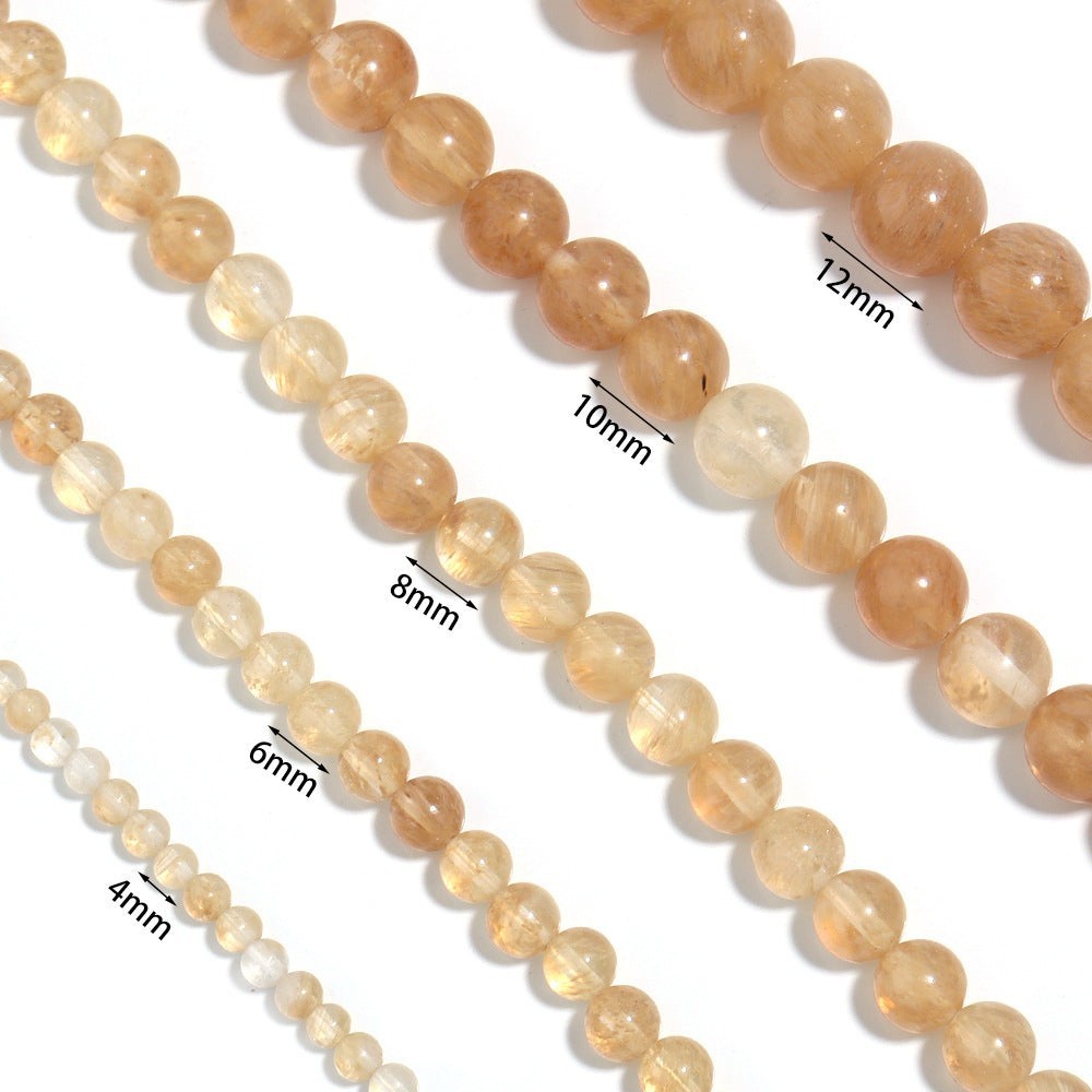 Citrine Quartz Stone Stretch Bracelet B1981-8MM - view 3