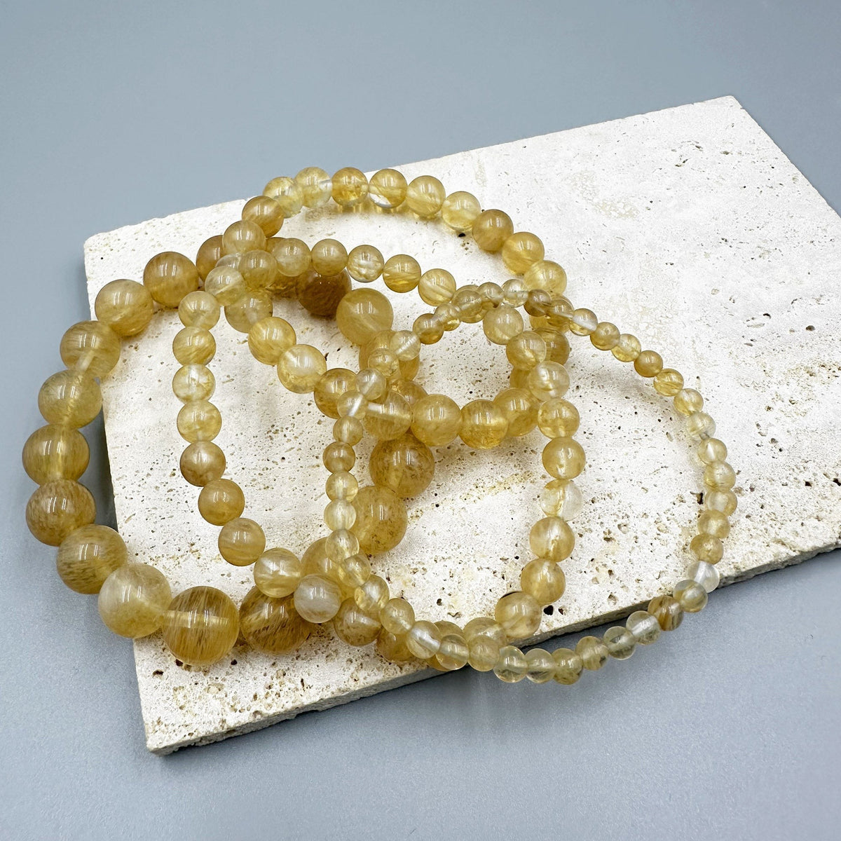 Citrine Quartz Stone Stretch Bracelet B1981-8MM - view 8
