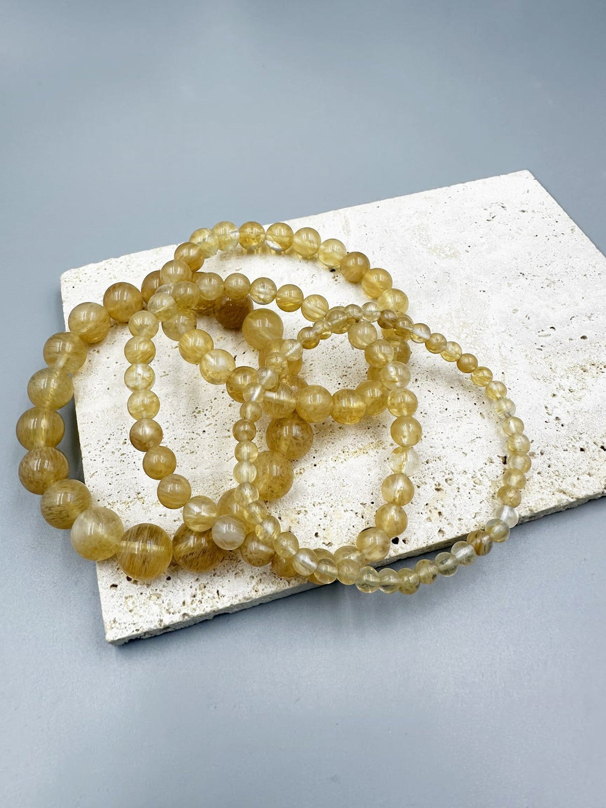 Citrine Quartz Stone Stretch Bracelet B1981-Citrine Quartz
