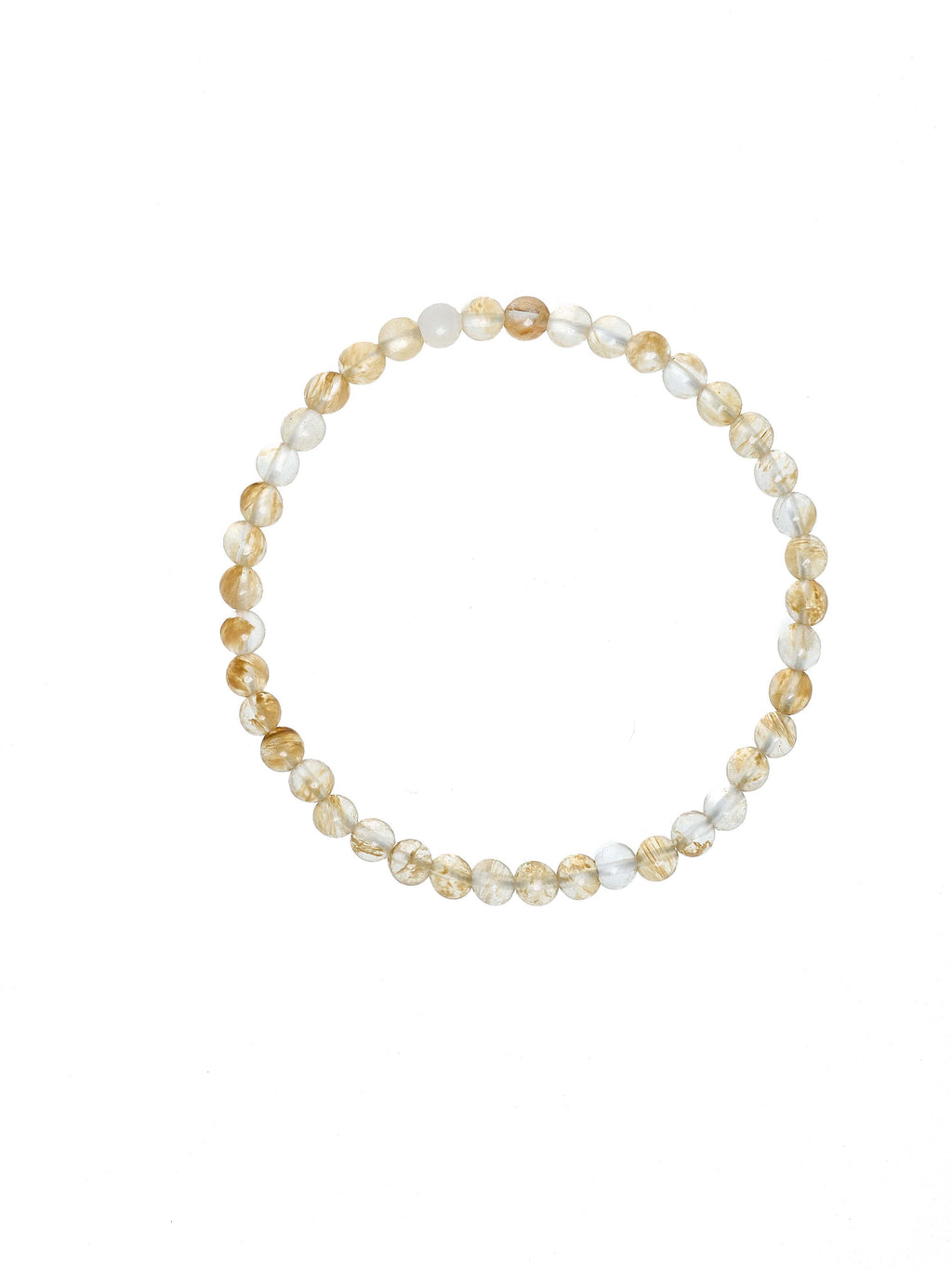 Citrine Quartz Stone Stretch Bracelet B1981-4MM