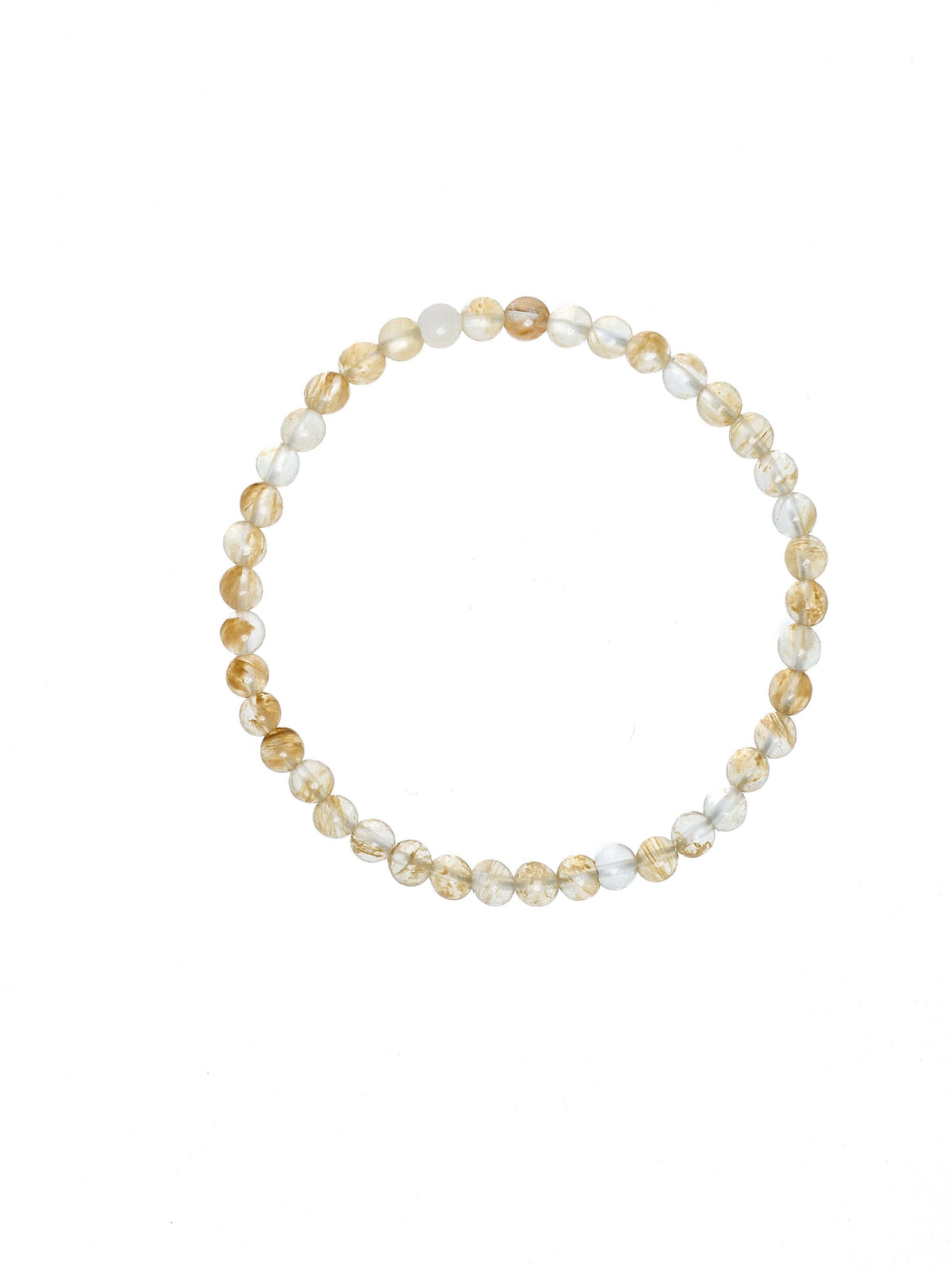 Citrine Quartz Stone Stretch Bracelet B1981-4MM