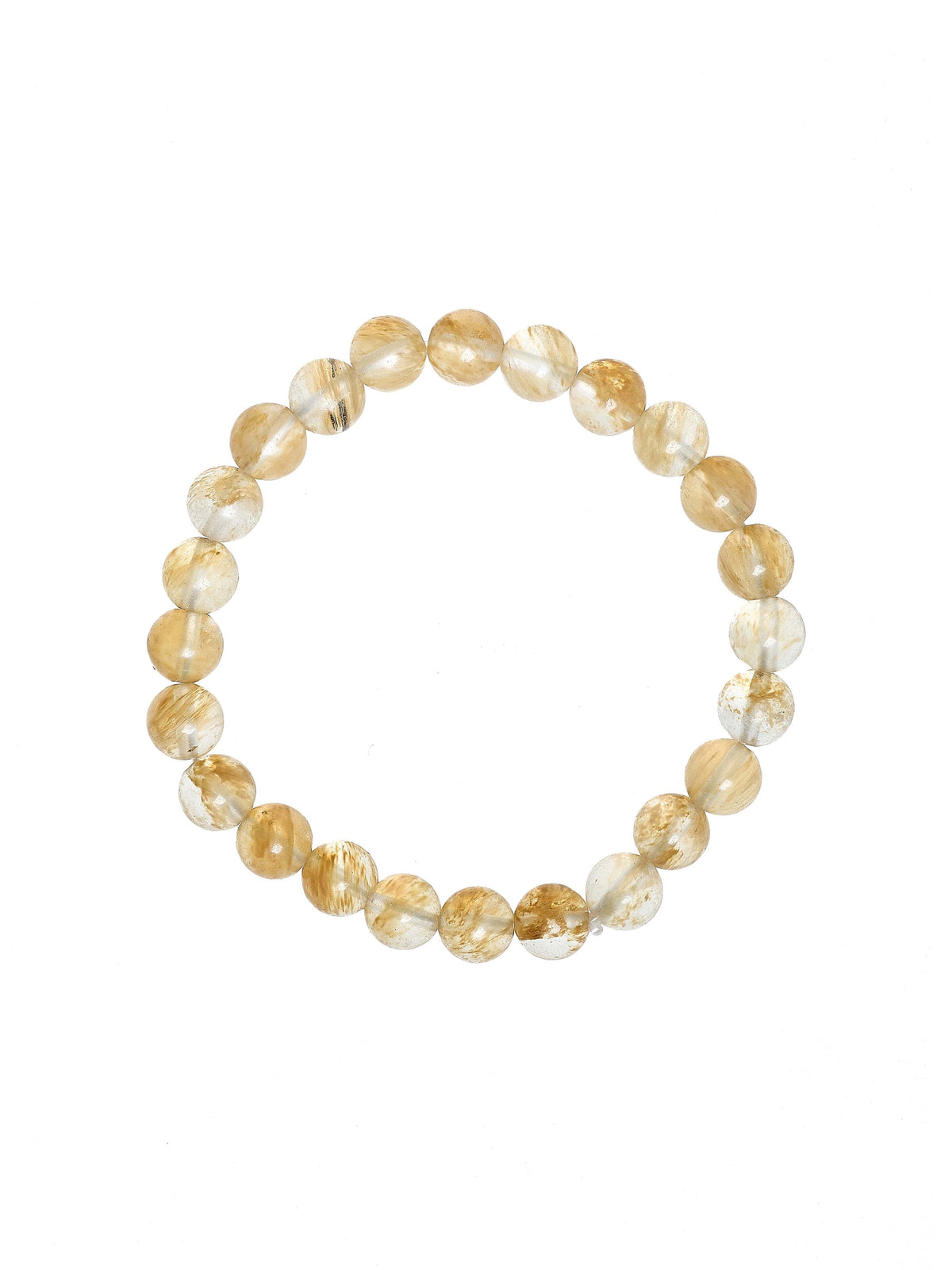 Citrine Quartz Stone Stretch Bracelet B1981-Citrine Quartz - 8MM