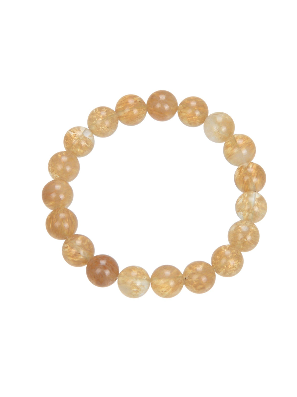 Citrine Quartz Stone Stretch Bracelet B1981-Citrine Quartz