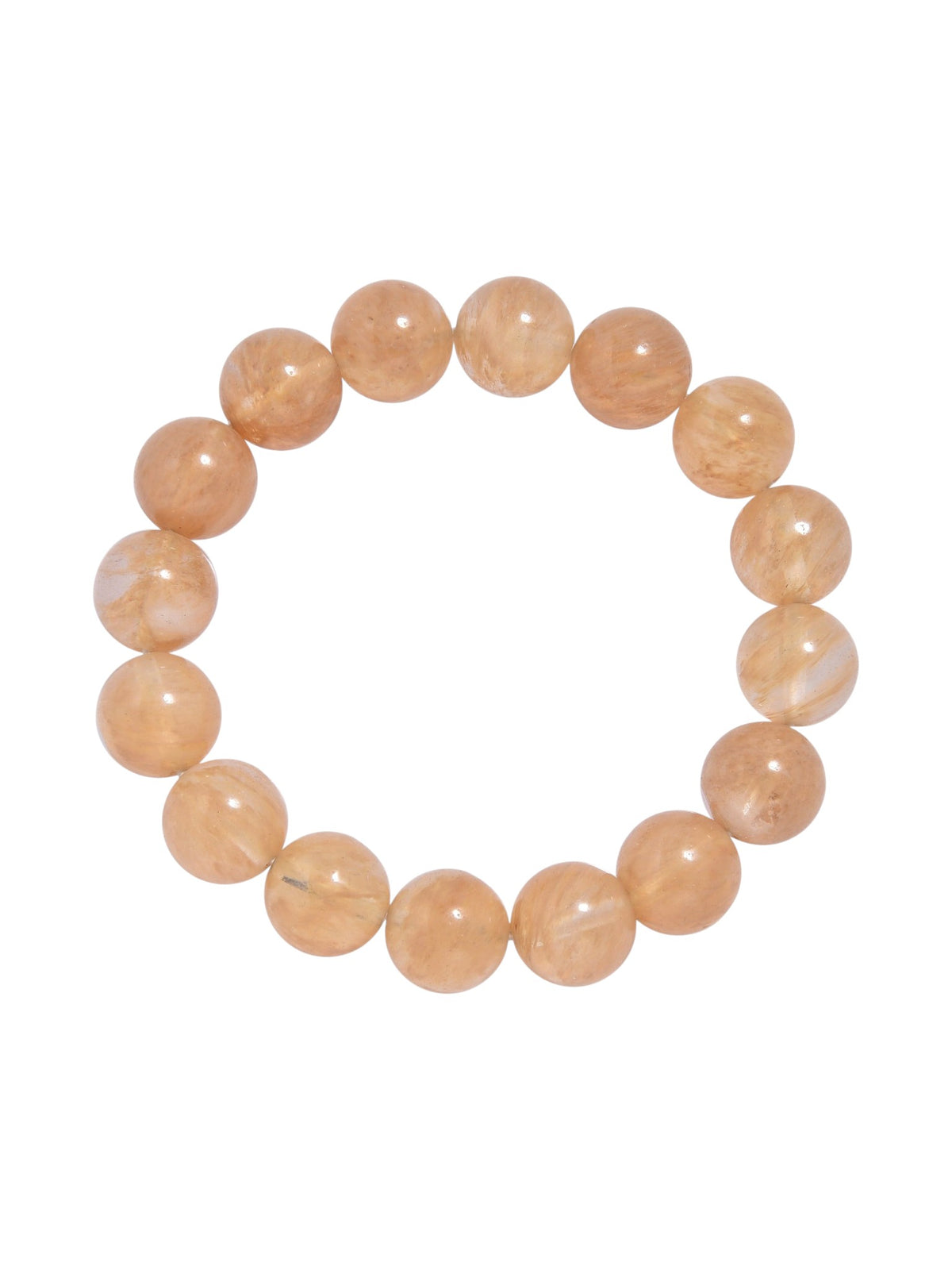 Citrine Quartz Stone Stretch Bracelet B1981-Citrine Quartz - 12MM